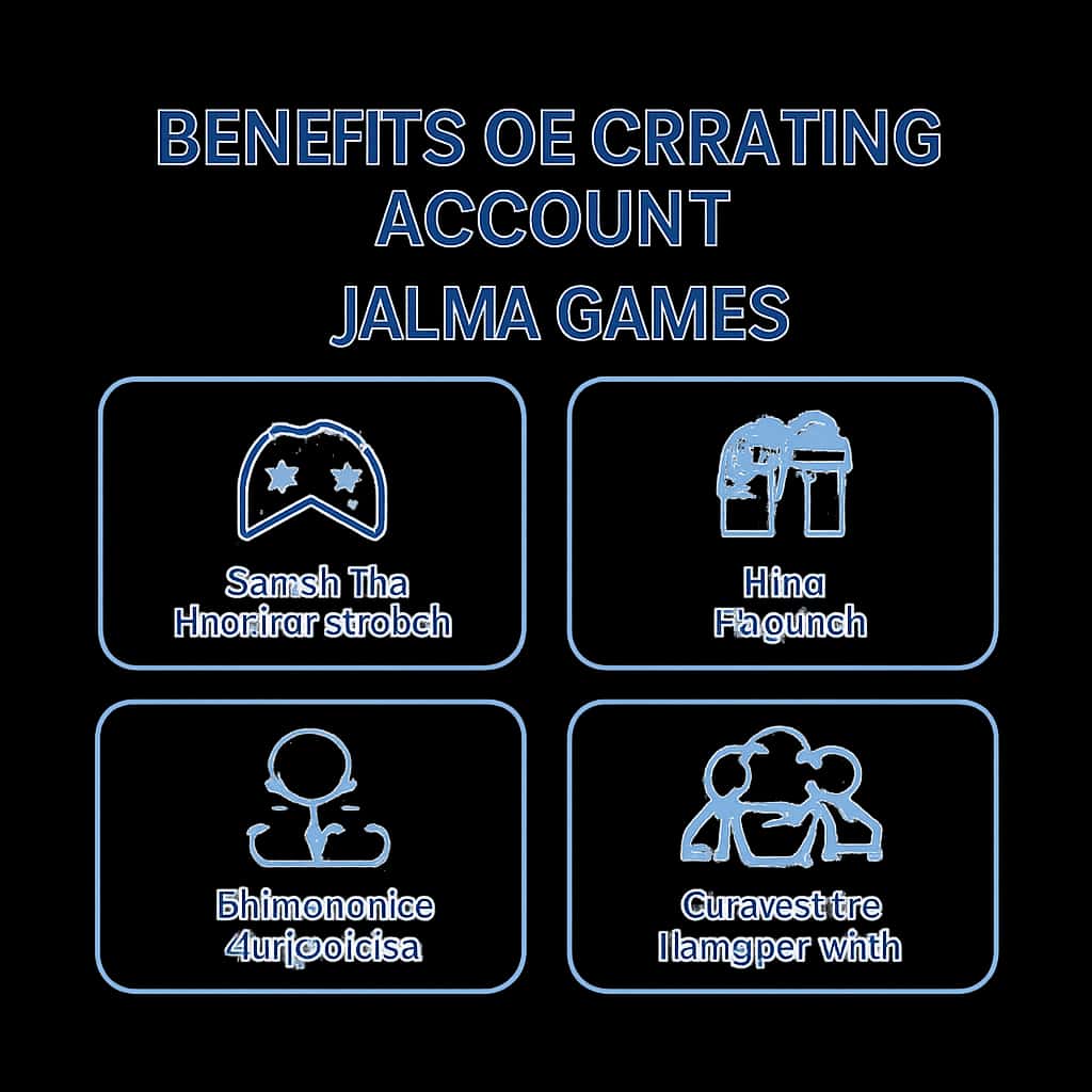 An educational diagram detailing the benefits of having a Jalwa Games account.