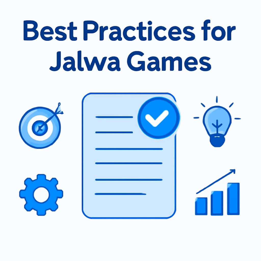 Diagram illustrating best practices for using Jalwa Games.