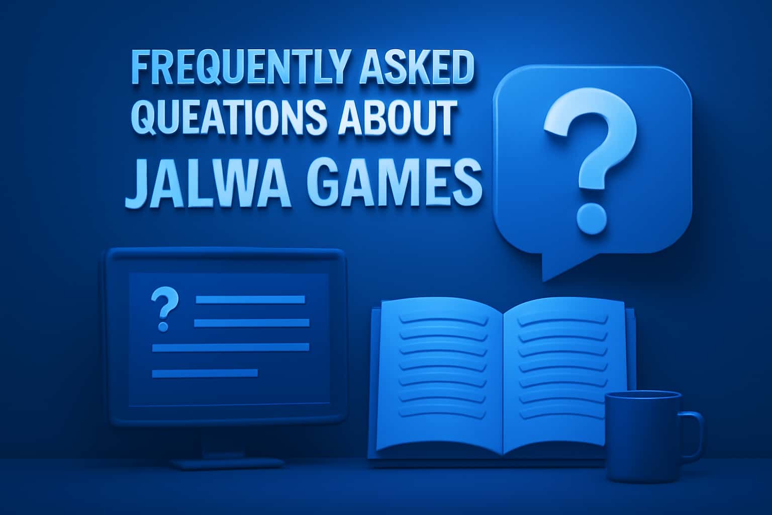 Information graphic depicting FAQs about Jalwa Games.