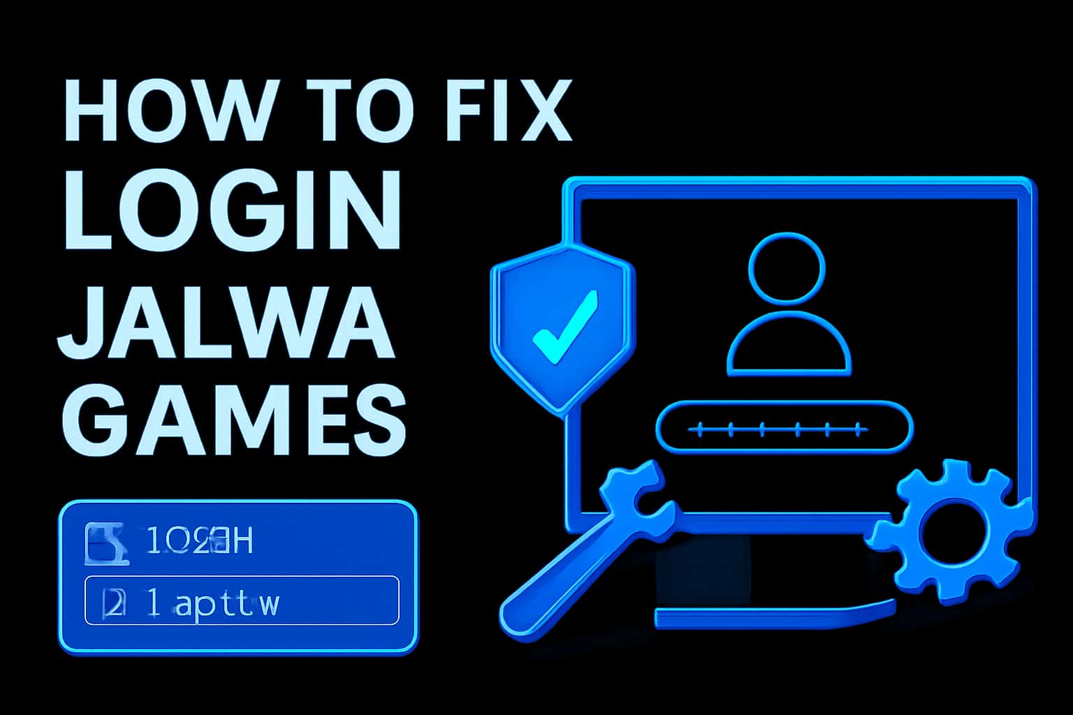 Informational scene about fixing login issues for Jalwa Games, featuring the title.