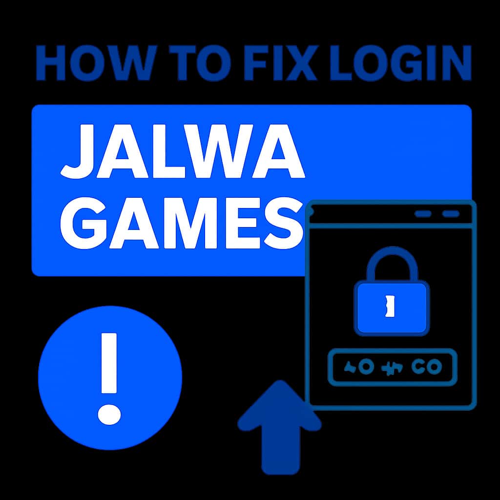 Illustration showing the troubleshooting process for Jalwa Games login.