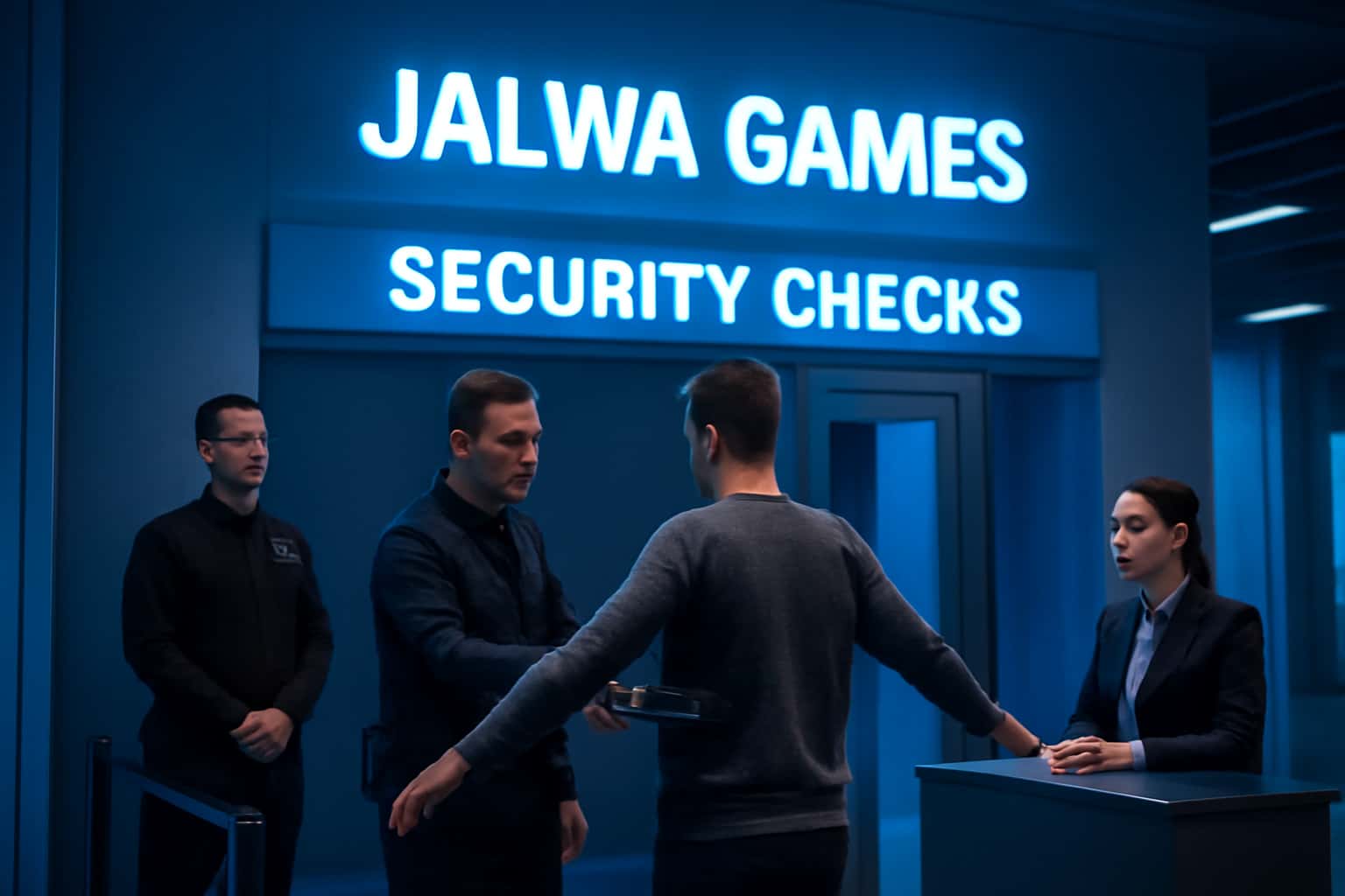 An informational graphic depicting the importance of security checks in Jalwa Games.