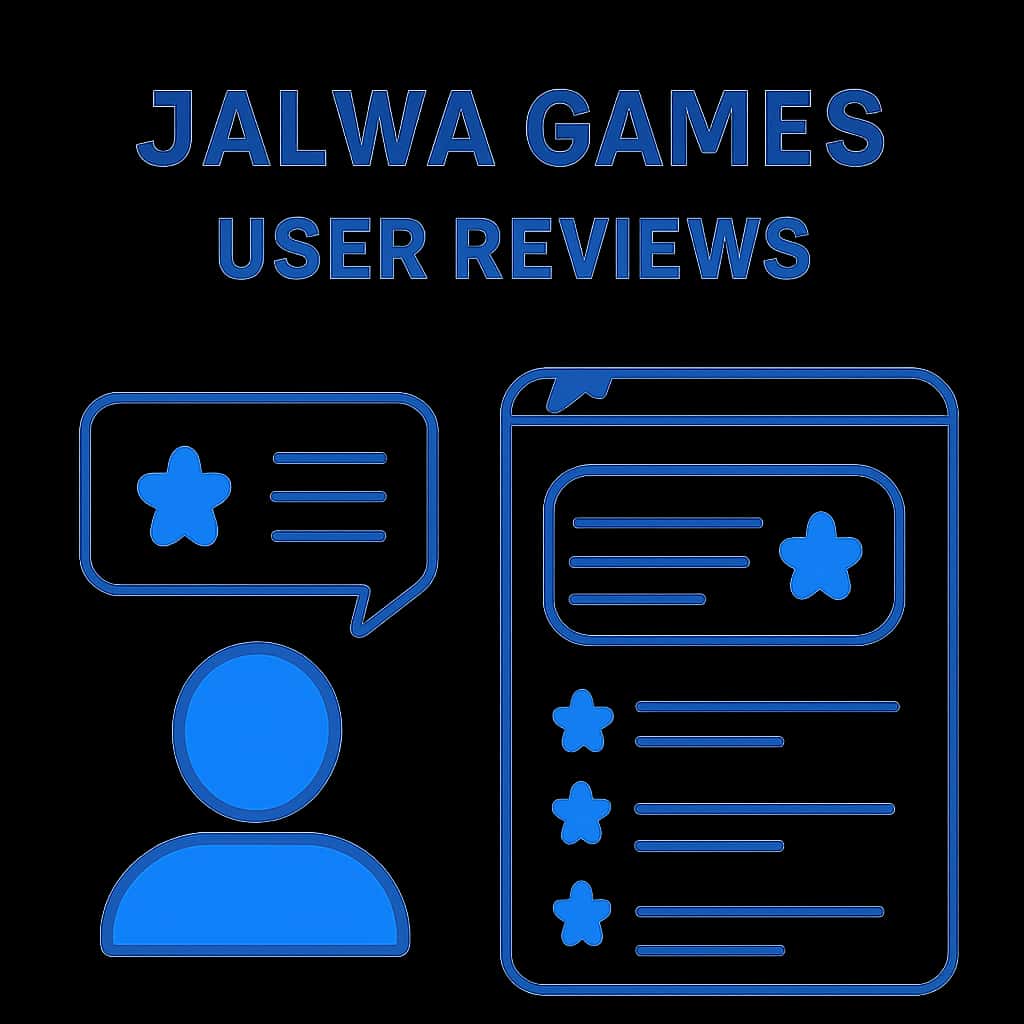Diagram illustrating user review topics for Jalwa Games.