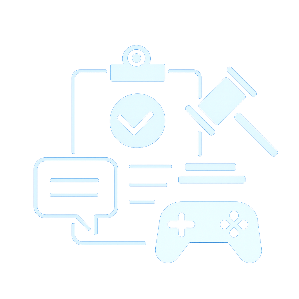 An educational diagram on how user feedback is collected for Jalwa Games.