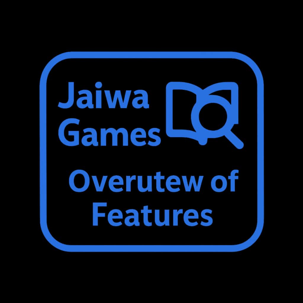 A badge representing the features of Jalwa Games.