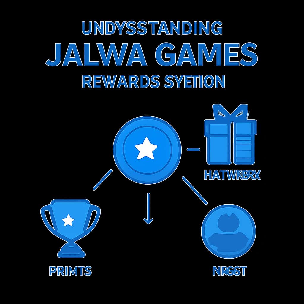 Diagram illustrating the Jalwa Games rewards mechanics.