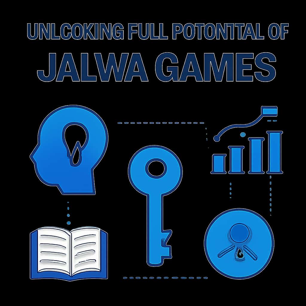 An educational diagram illustrating Jalwa Games functionalities.